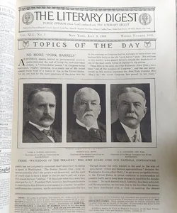 Public Opinion combined with the Literary Digest bound 1910