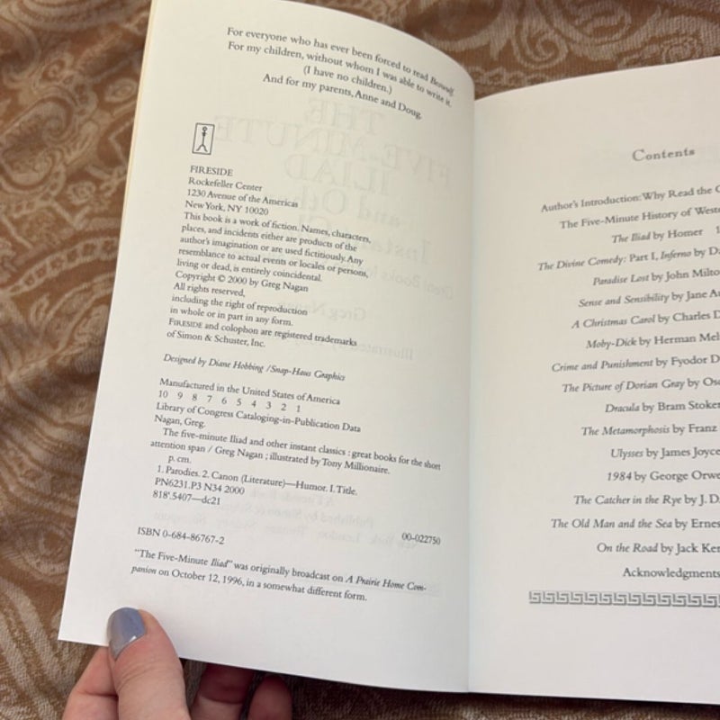 The Five Minute Iliad Other Instant Classics