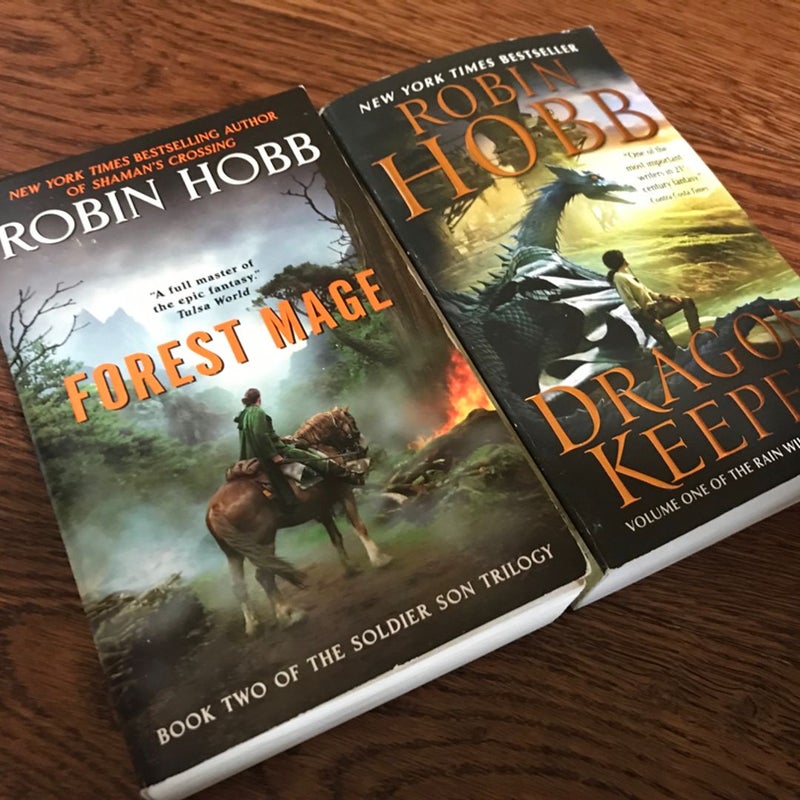 Lot Of (2) Realm Of The Elderlings Novels, Paperback, Dragon Keeper (Rain Wilds #1) + Forest Mage (Soldier Son #2), Fantasy, SFF