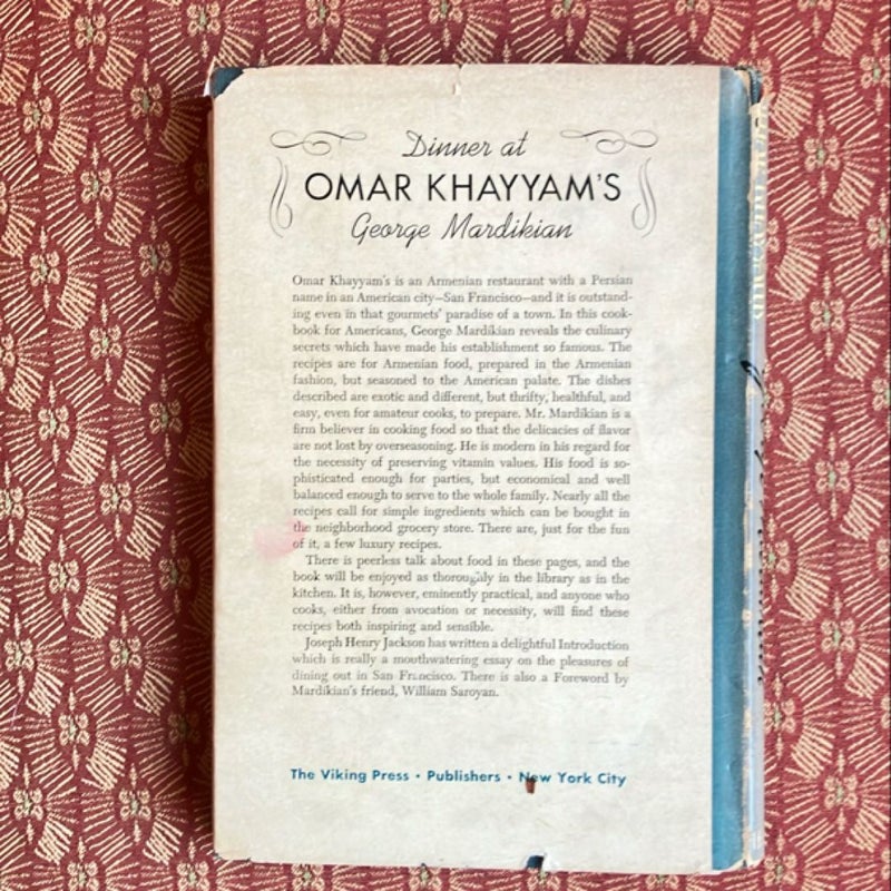 Dinner at Omar Khayyam’s-Author Signed