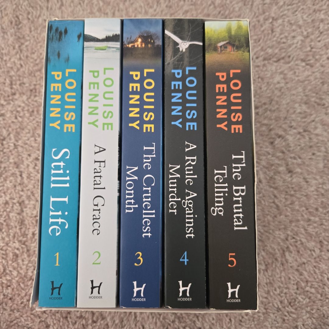 The Chief Inspector Gamache Series Books 1 - 5 Collection Box Set by Louise Penny (Still Life, Fatal Grace, Cruellest Month, Rule Against Murder & Brutal Telling)