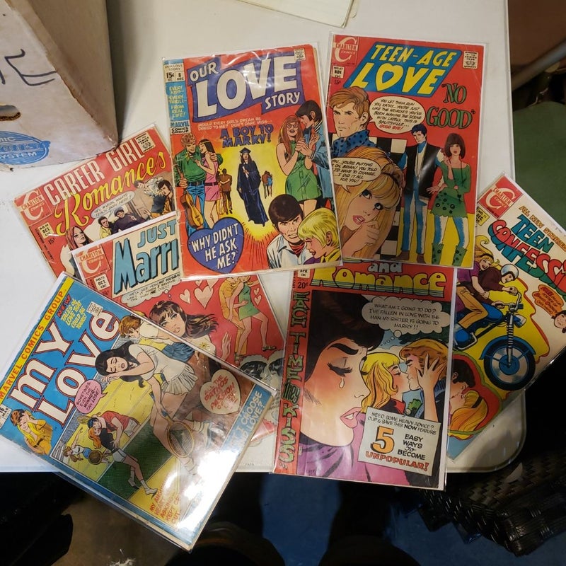 Vintage romance comics