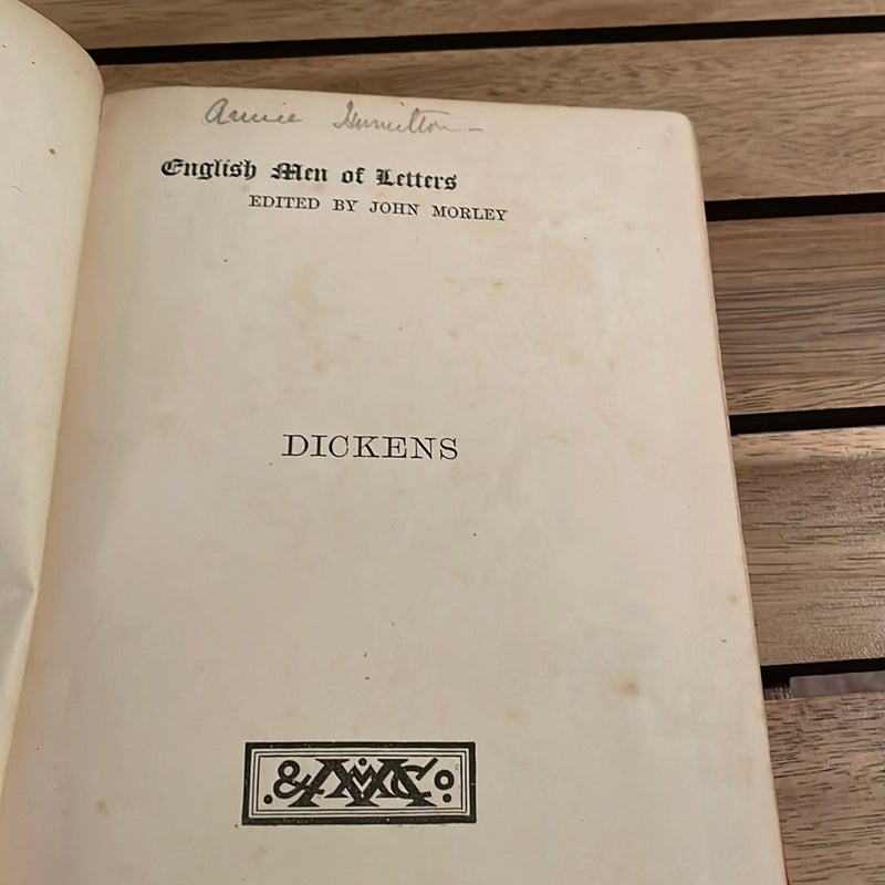 English Men of Letters: Dickens (1882)
