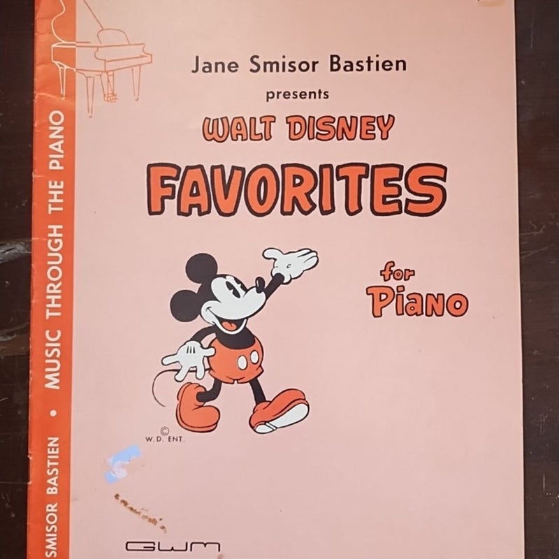 Jane Smisor Bastein Walt Disney Favorites For Piano