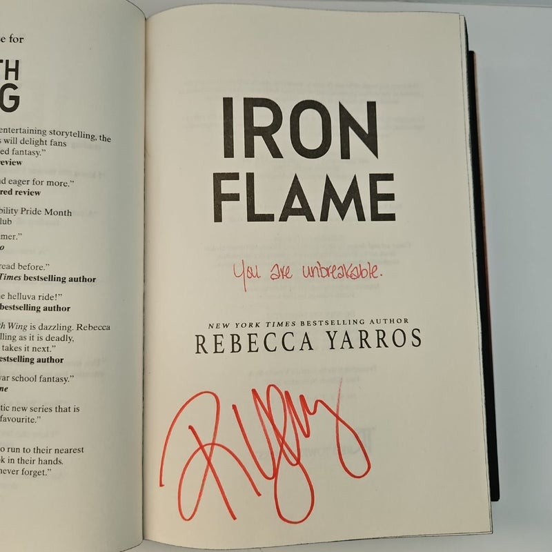 Iron Flame (SIGNED PERFECT 1ST EDITION PRINT)