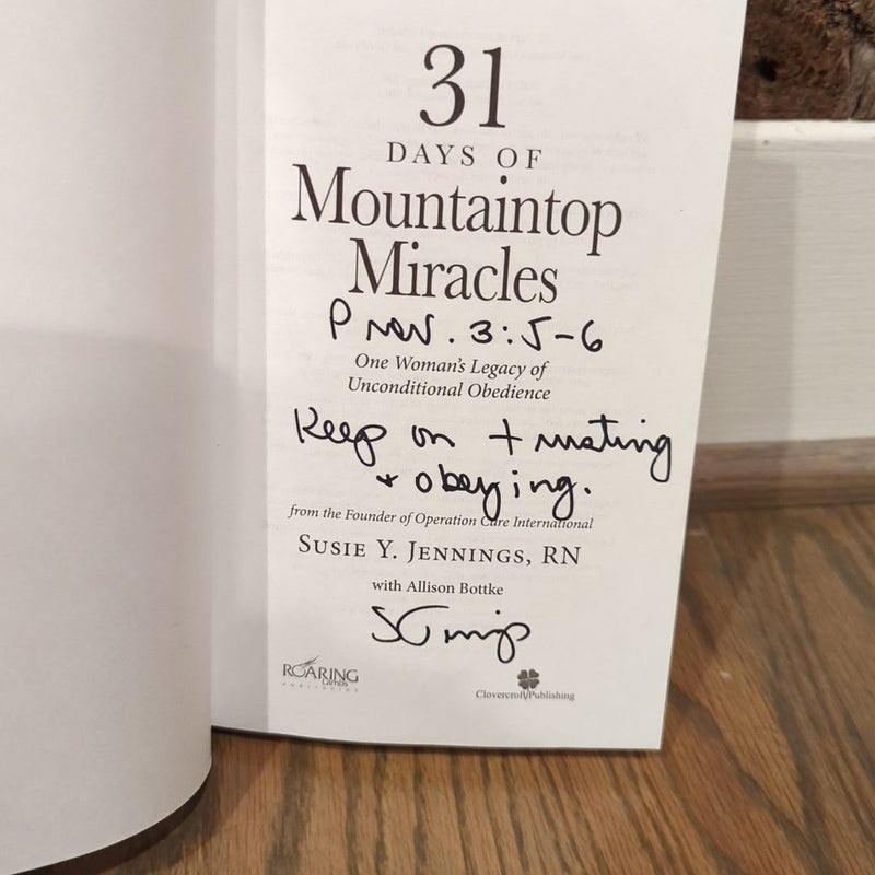 31 Days of Mountaintop Miracles