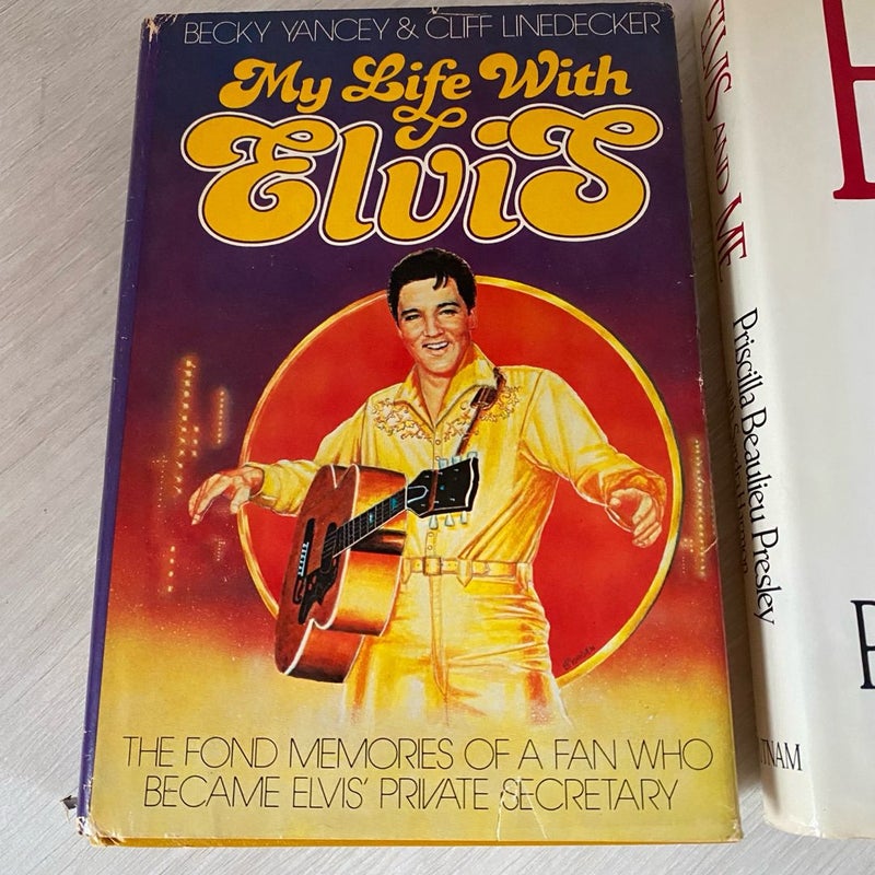 Lot of Two Vintage HB Elvis Books - MY LIFE WITH ELVIS 1977 and ELVIS & ME 1985