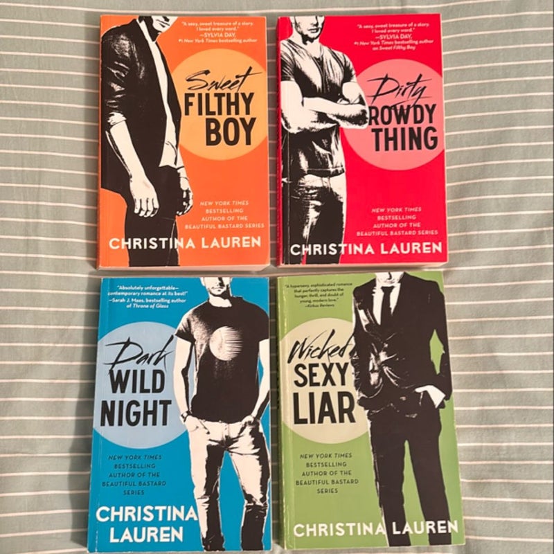 Sweet Filthy Boy, Dirty Rowdy Thing, Dark Wild Night, Wicked Sexy Liar (4 Book Set)