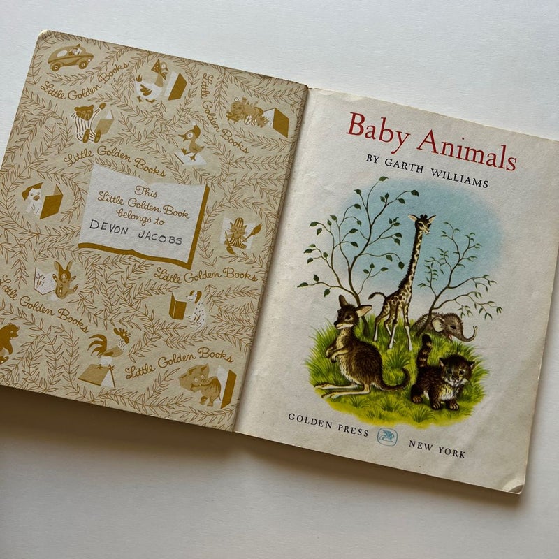 Vintage Little Golden Book: Baby Animals 1956