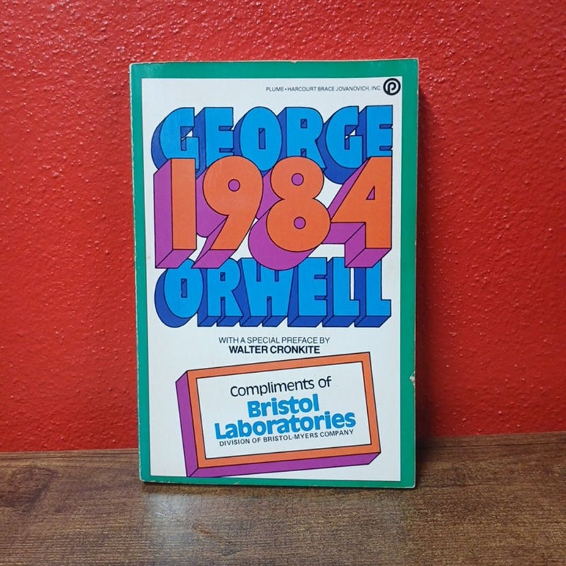 1984 by George Orwell, Vintage Paperback Signet Classic, Walter Kronkite Preface