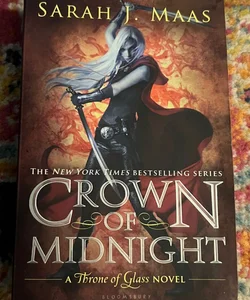 Original Cover Crown of Midnight Paperback Sarah J. Maas Throne Of Glass  VG