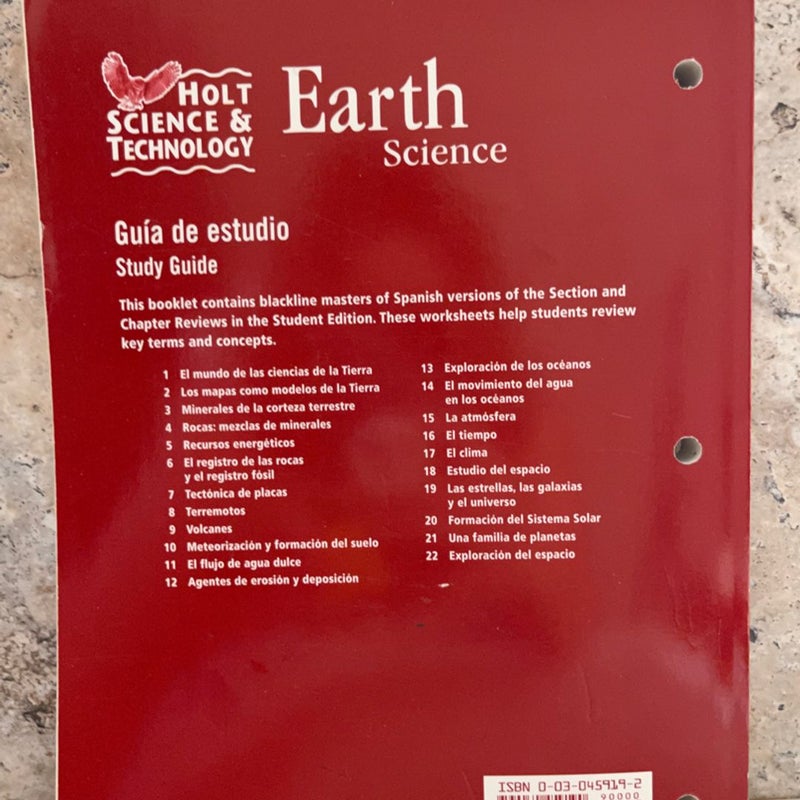 Earth Science; Guía de estudio 