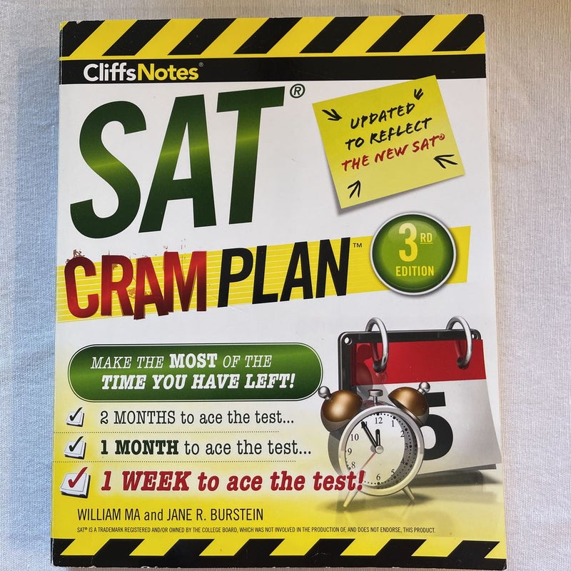 CliffsNotes SAT Cram Plan 3rd Edition