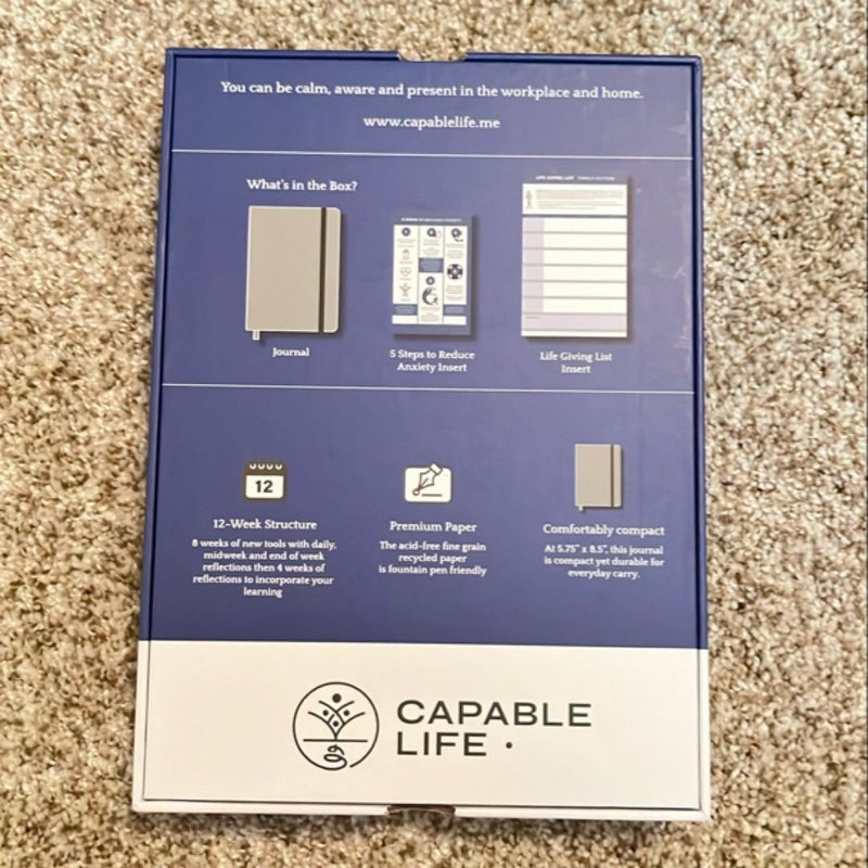 Capable Life Calm Aware Present 12 week Journal