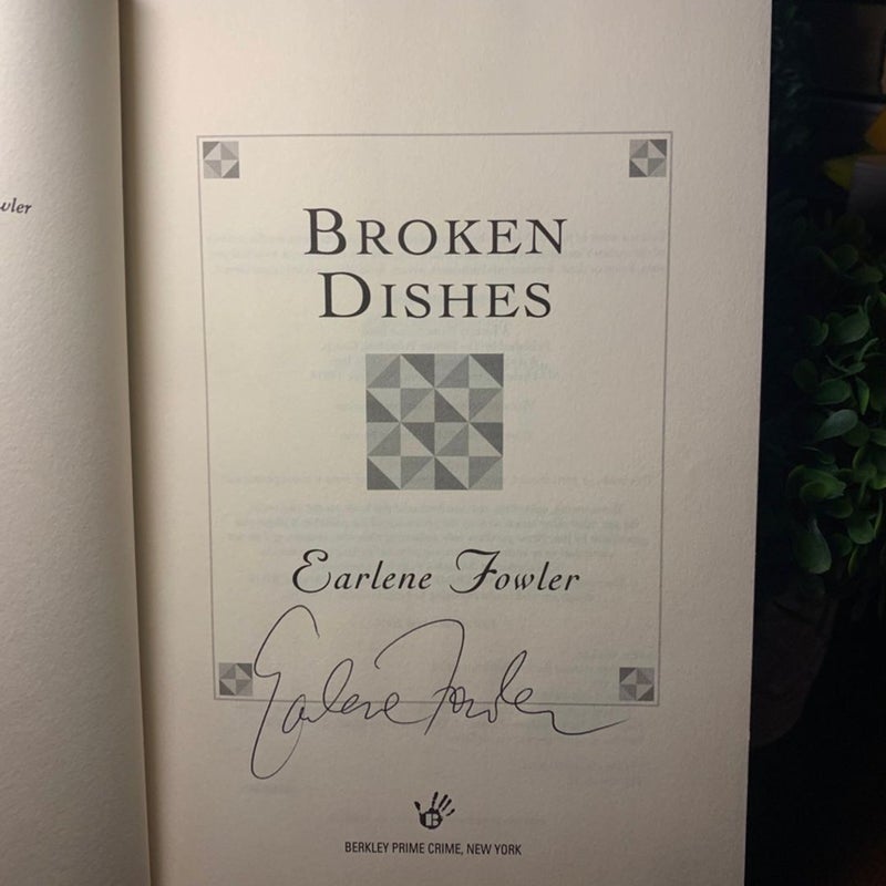 Author Signed Broken Dishes First Edition