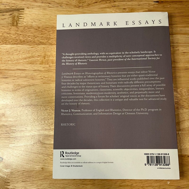 Landmark Essays on Historiographies of Rhetorics