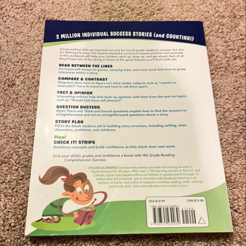 4th Grade Reading Comprehension Success Workbook