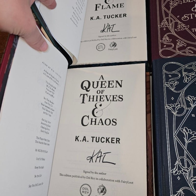HAND SIGNED* Fairyloot Fate & Flame Series