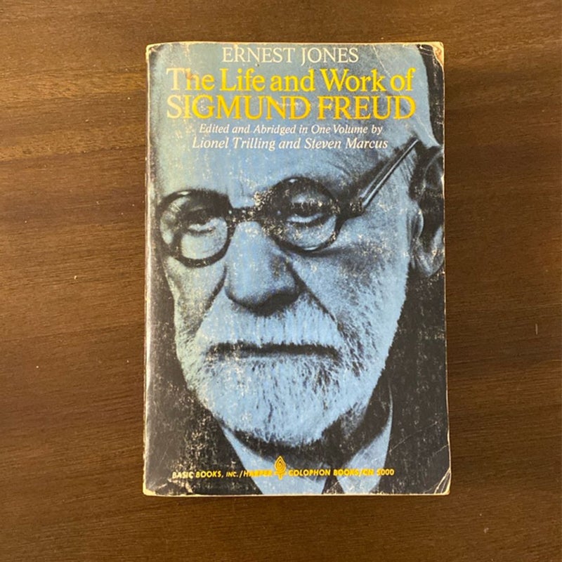The Life and Work of Sigmund Freud by Ernest Jones (paperback) Vintage 1961-GOOD