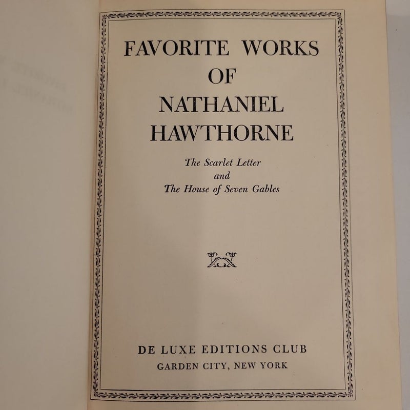 Favorite Works of Nathaniel Hawthorne 