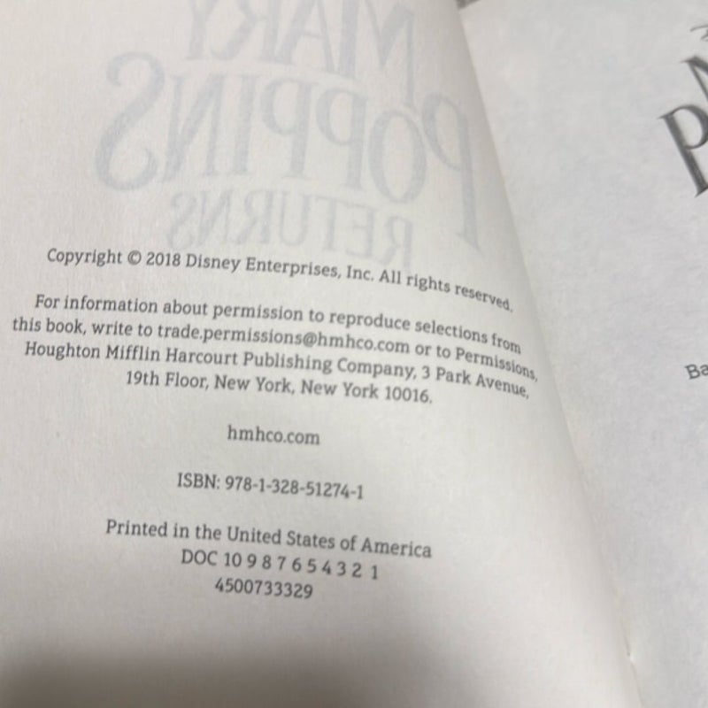 Mary Poppins Returns Deluxe Novelization