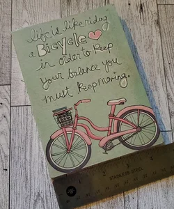 Lined Journal - Bicycle with Quote