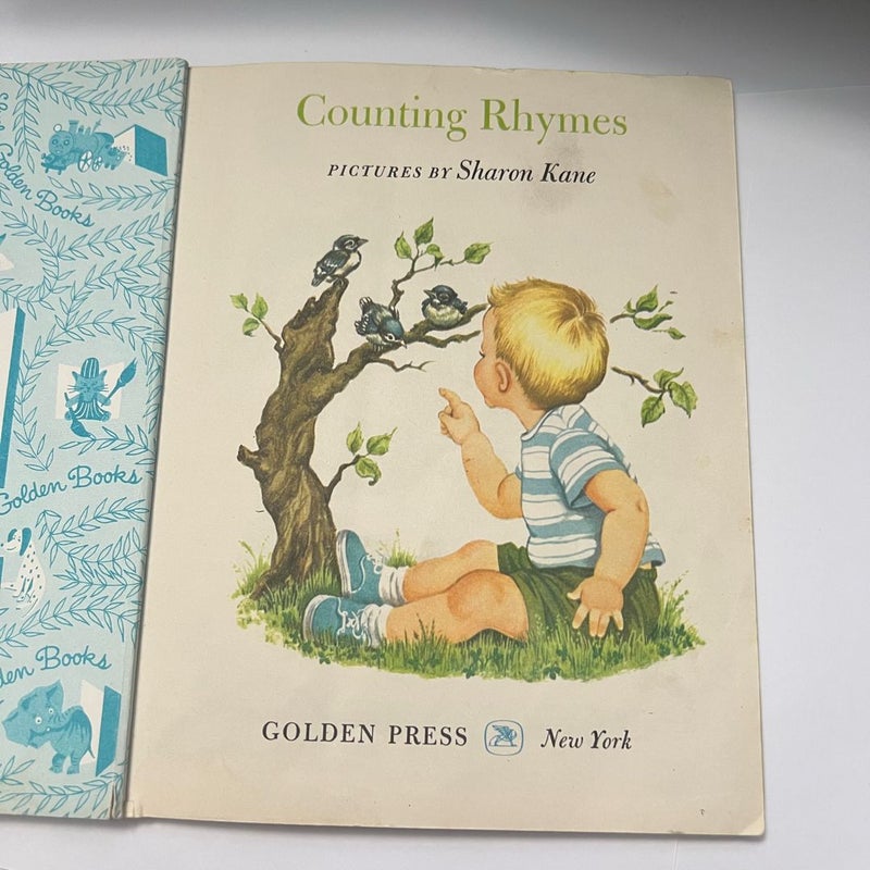 Vintage Little Golden Book: Counting Rhymes Book 1960