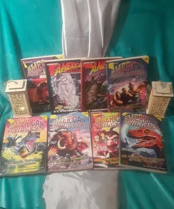 8 American Chillers books 12,13,15,16,17,20,21,23, lot by Johnathan Rand , childrens horror series books