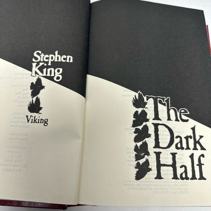 The Dark Half Stephen King Library Edition “Red Leather” Bound 