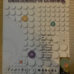 Dimensions of Learning Teachers Manual, 2nd Edition