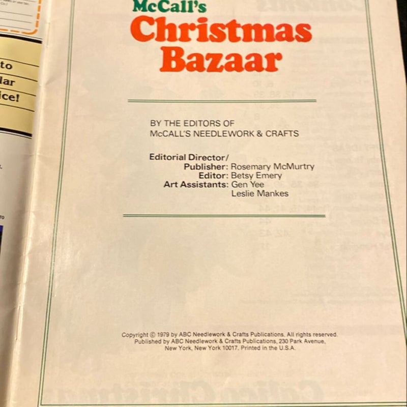  McCall’s Christmas Bazaar 