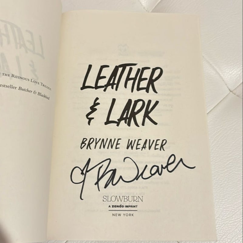 SIGNED 1st EDITION Leather and Lark