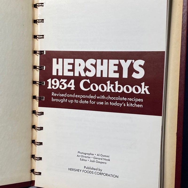 Hershey’s 1934 Cookbook 