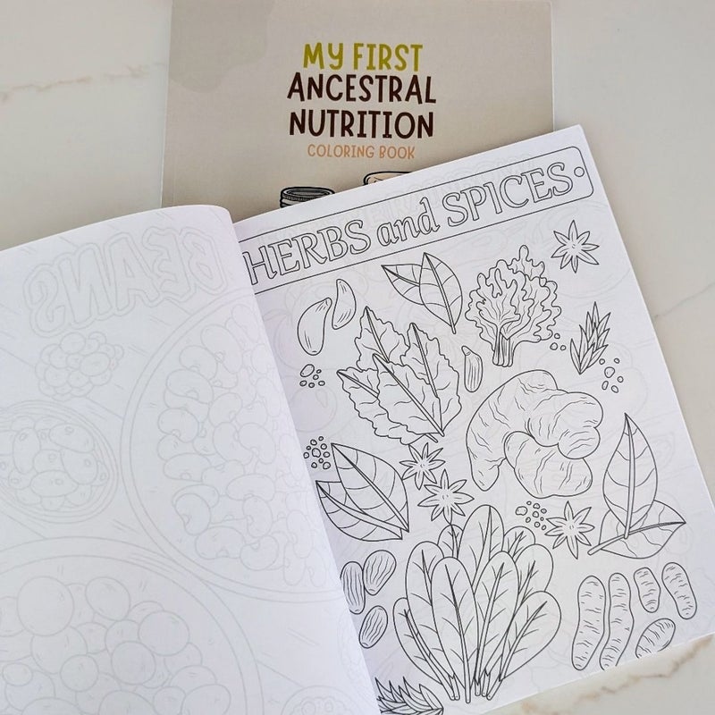 Nourish Your Roots and My First Ancestral Nutrition Coloring Books