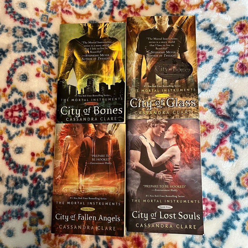 The Mortal Instruments books 1,3,4,5