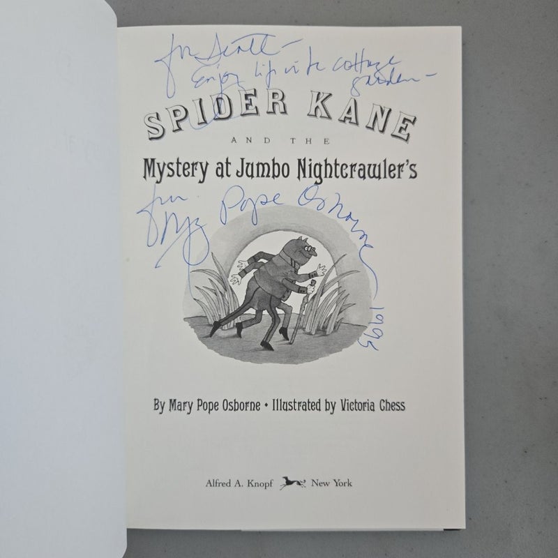 Spider Kane And The Mystery At Jumbo Nightcrawler's SIGNED