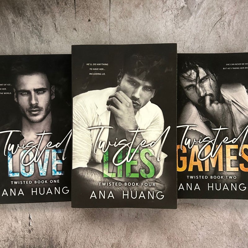 Twisted Love, Twisted Games & Twisted Lies *oop male covers* by Ana Huang,  Paperback