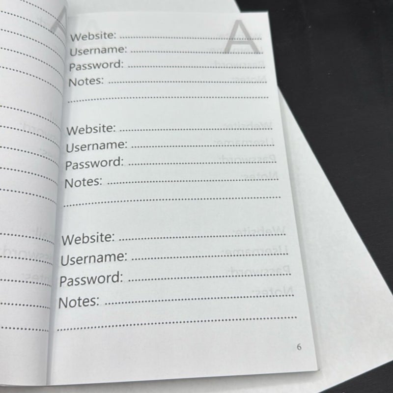 Password Log Book