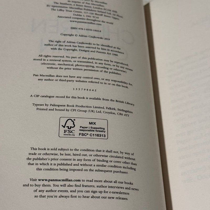 Children of Time series signed