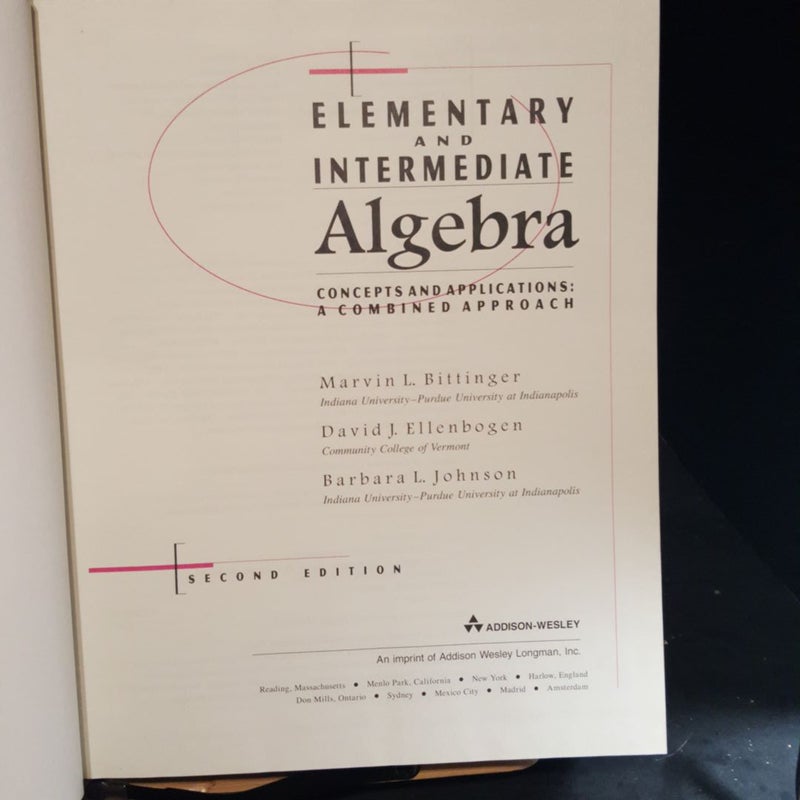 Elementary and Intermediate Algebra, Concepts and Applications