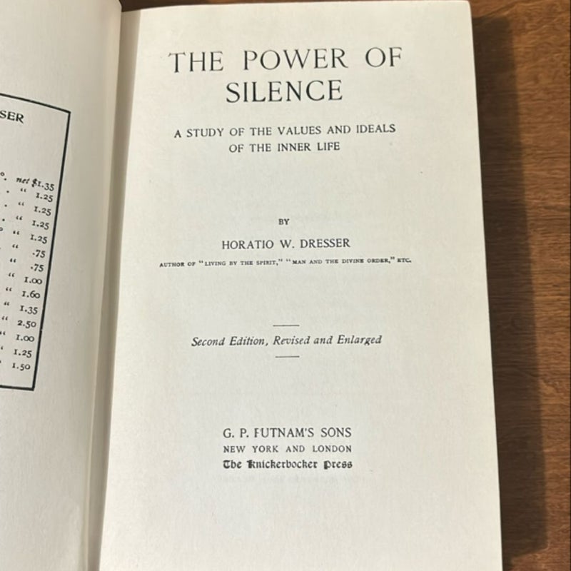 The power of silence , 1895 print year 