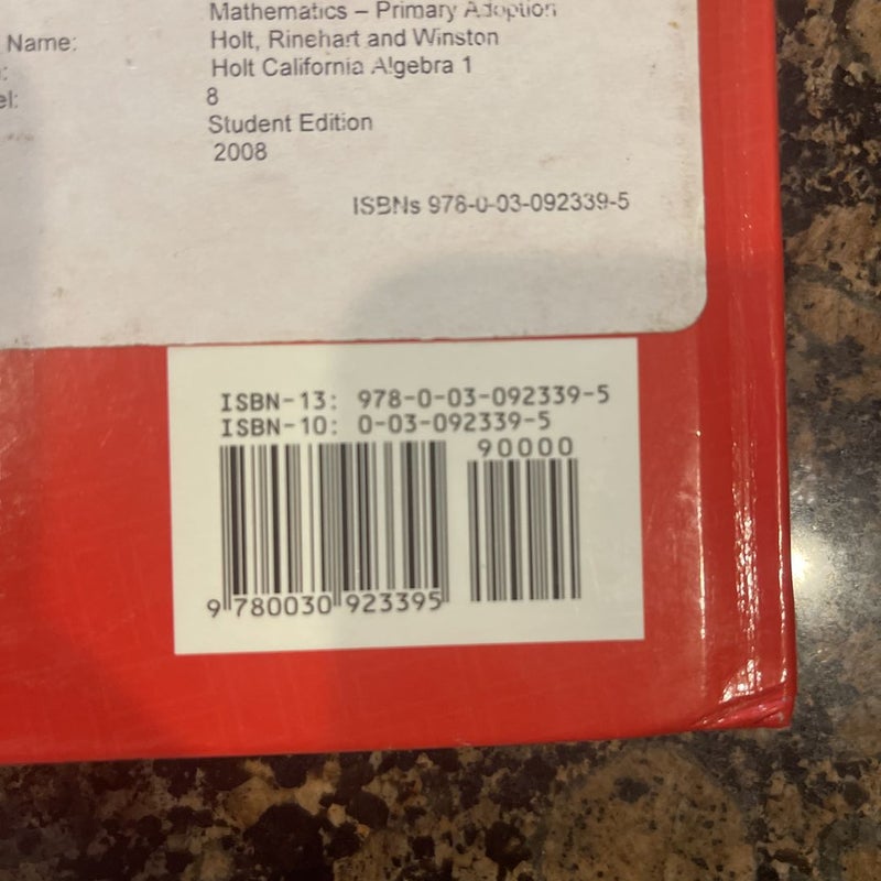 Holt California Algebra 1