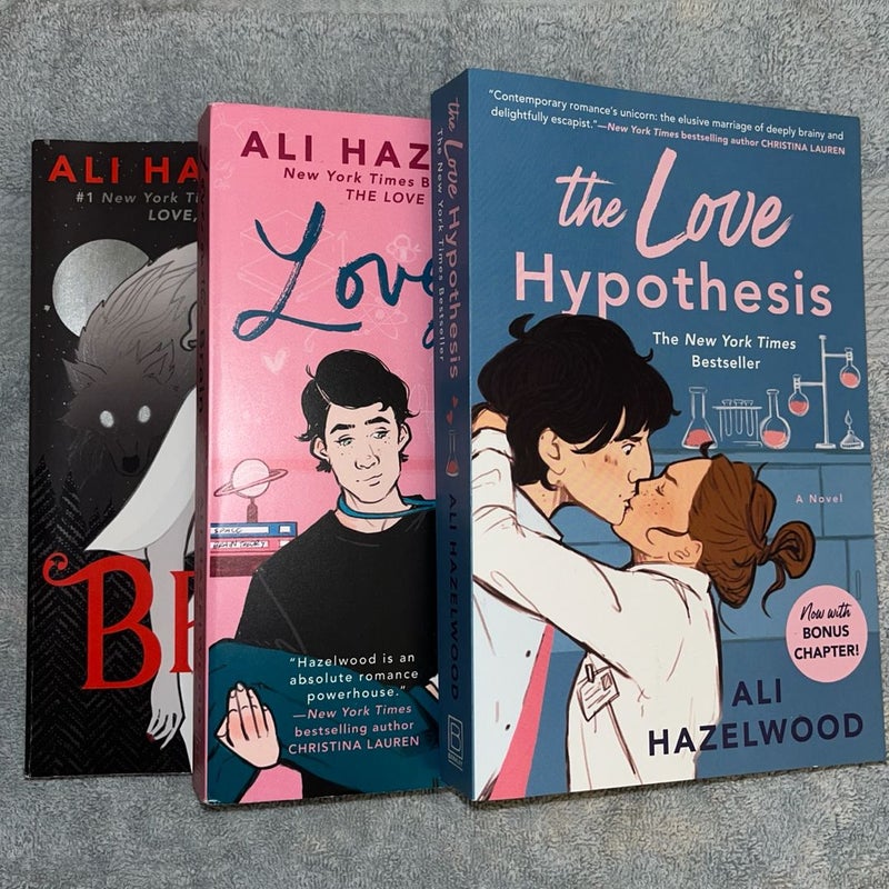 the love hypothesis, love on the brain, and bride (ali hazelwood set)