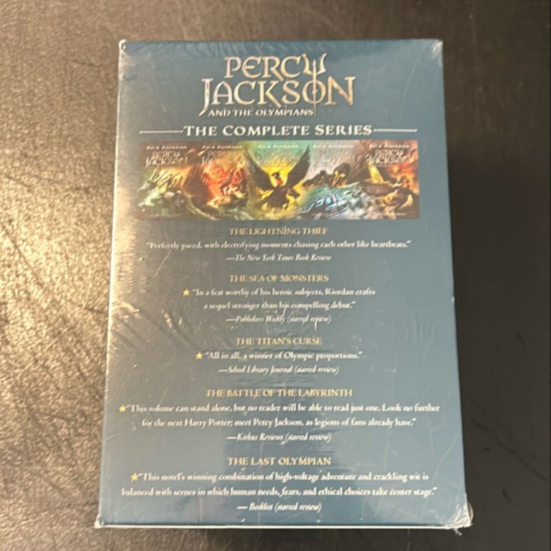 Percy Jackson and the Olympians 5 Book Paperback Boxed Set (w/poster)