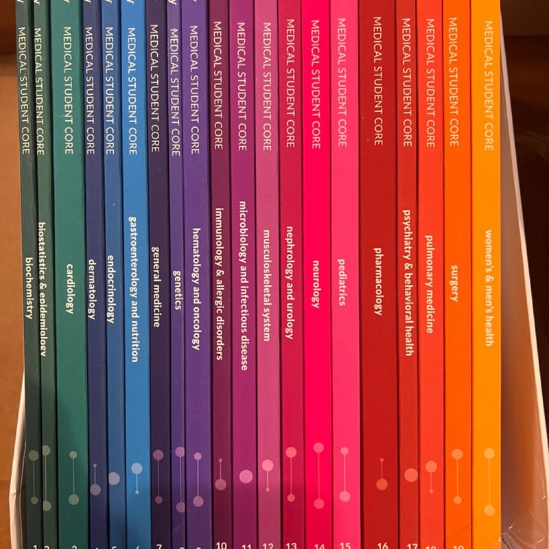 Set of 20 MedStudy Medical Student Core Textbooks USMLE Step 1 & Step 2