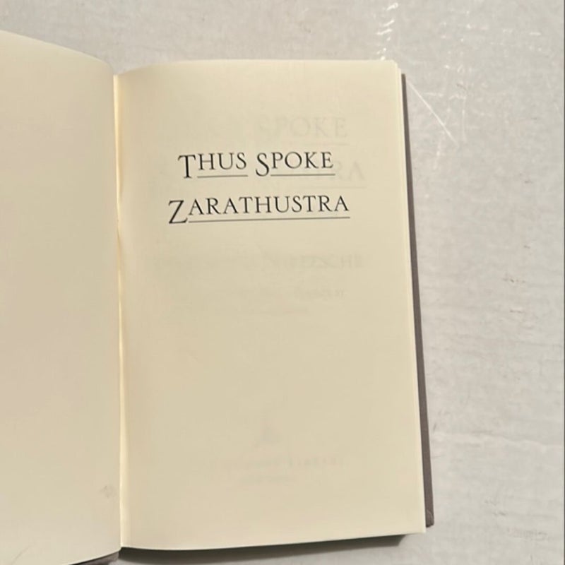 Thus spoke Zarathustra 