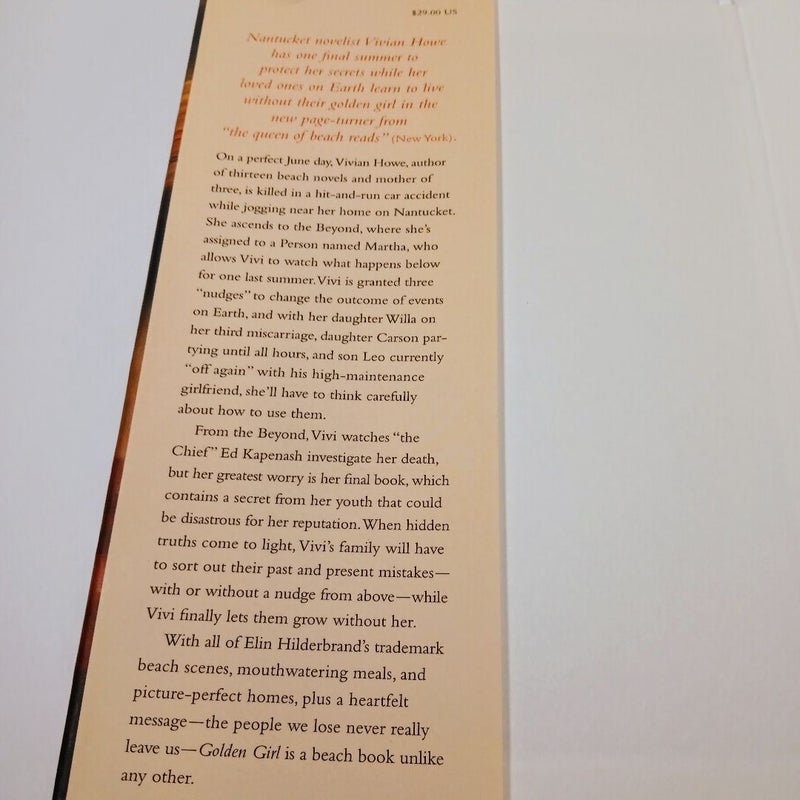 Golden Girl by Elin Hilderbrand First Edition 2021