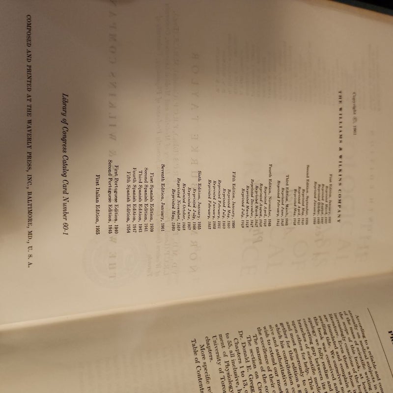 The Physiological Basis of Medical Practice