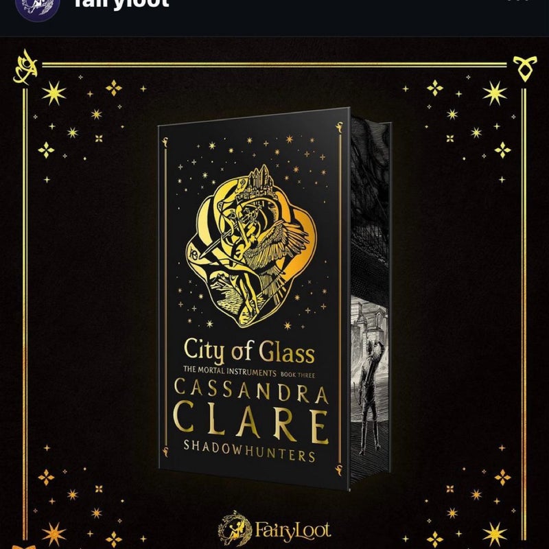 The Mortal Instruments *Fairyloot* Editions: City of Bones, City of Ashes, and City of Glass