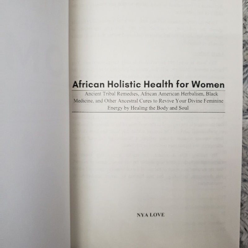 African Holistic Health for Women